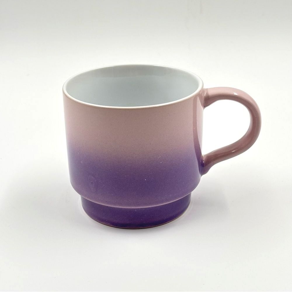 NWT Mainstays Ombre Purple Stackable Ceramic Mug 13oz Gradient Pastel New
